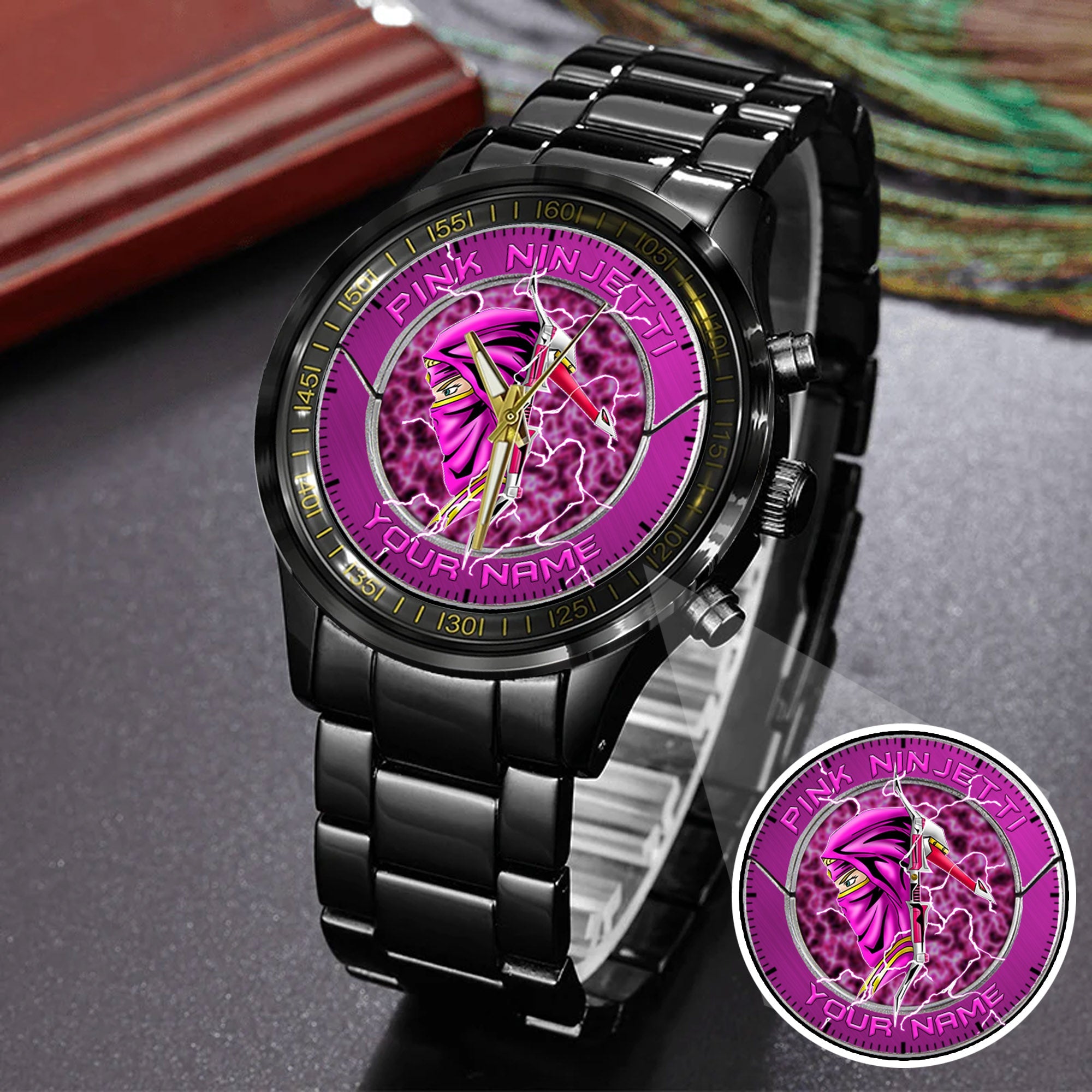 Power Rangers Pink Ninjetti Personalized Watch