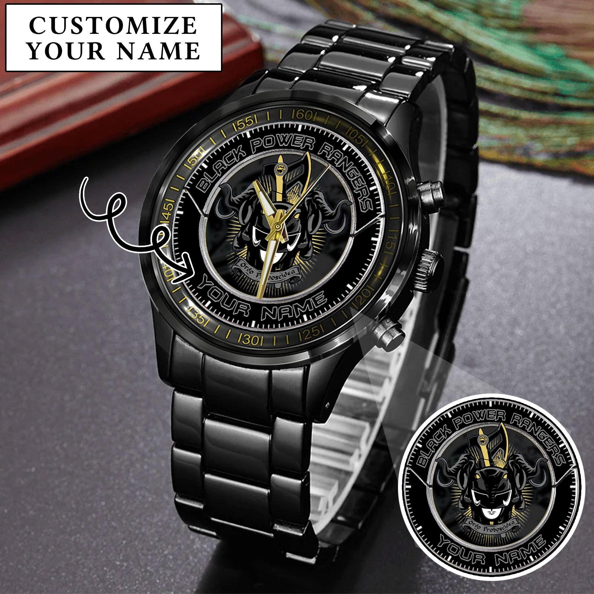 Mighty Morphin Power Rangers Mastodon Custom Name Watch