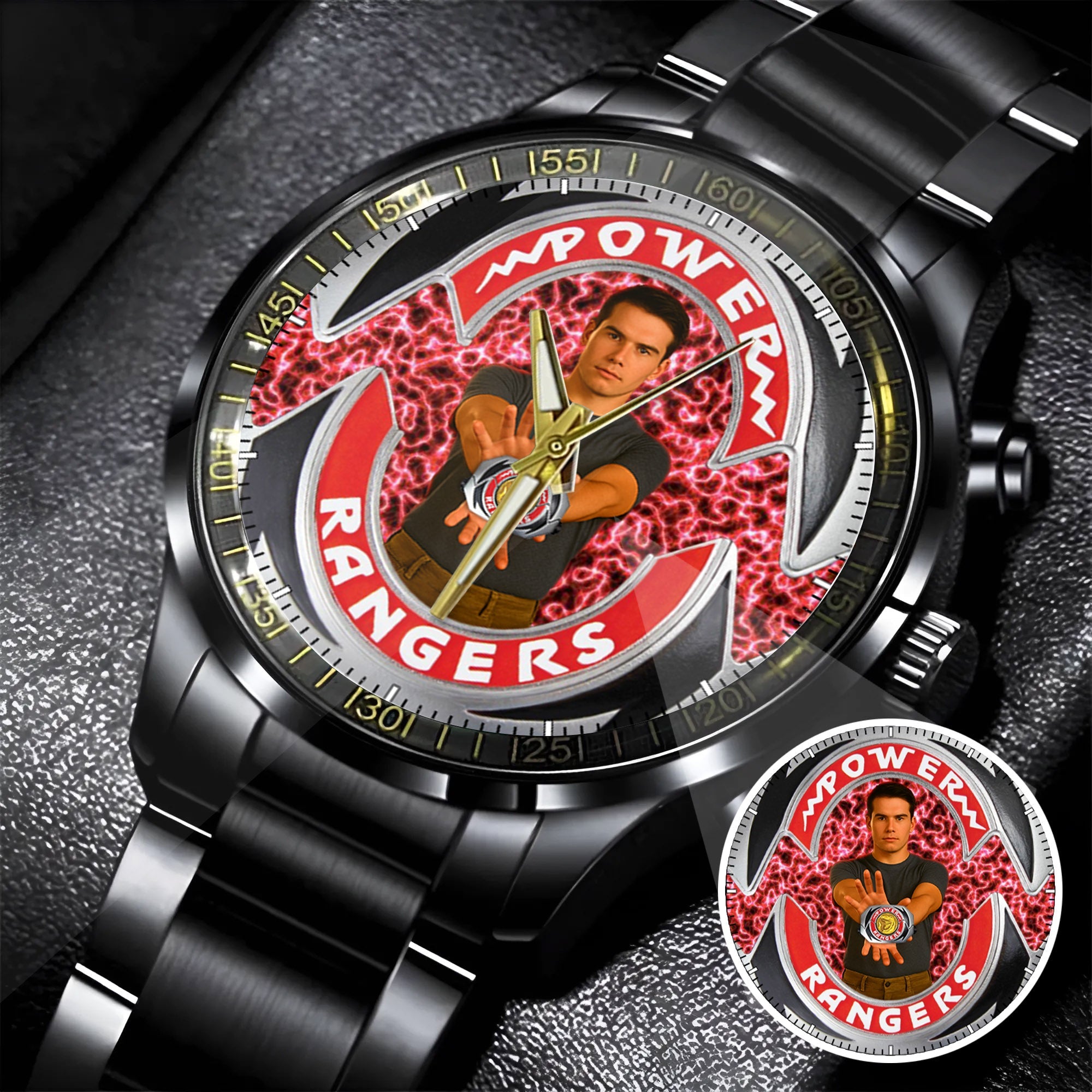 Mighty Morphin Power Rangers Custom Photo Watch