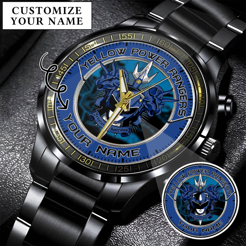 Mighty Morphin Power Rangers Triceratops Custom Name Watch