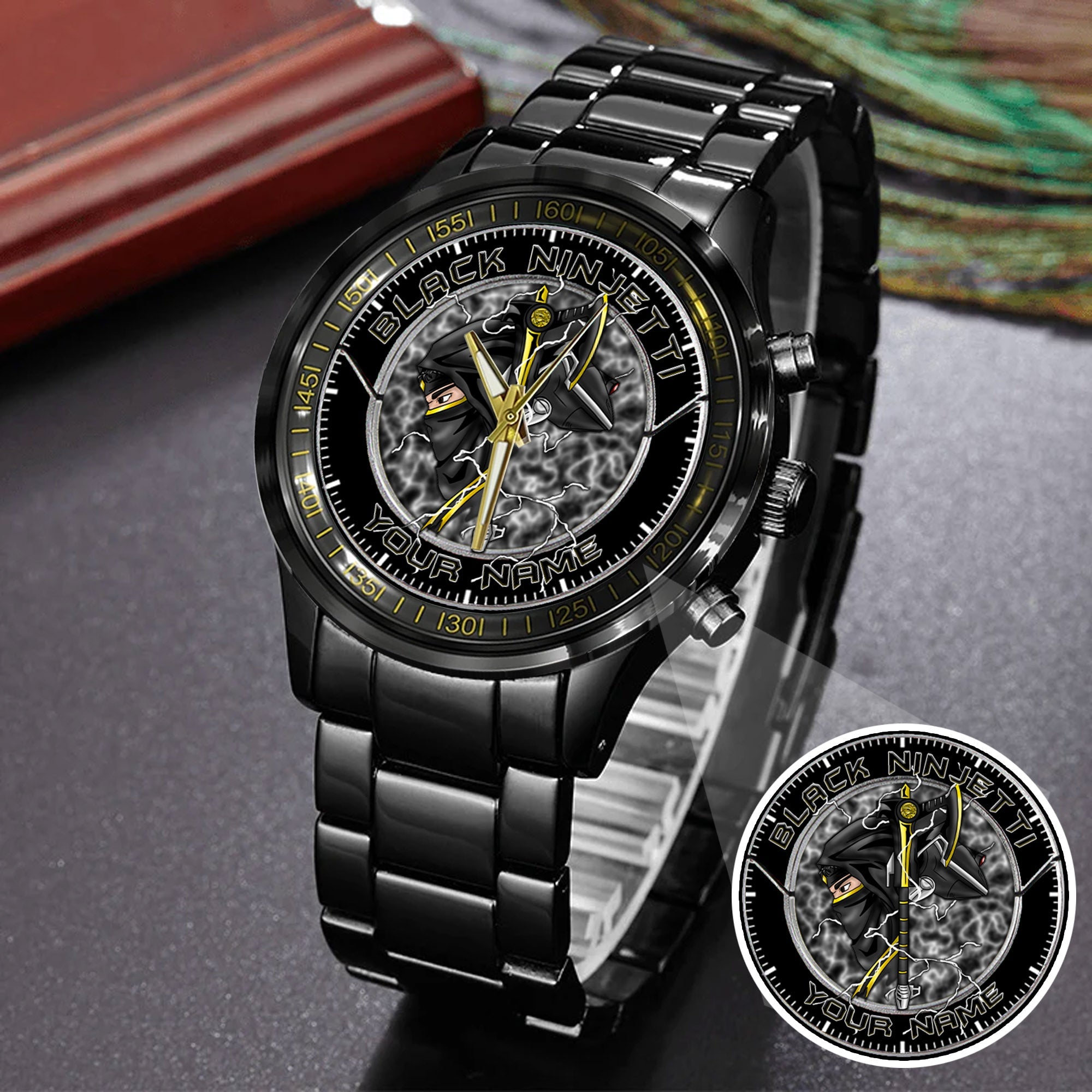 Power Rangers Black Ninjetti Personalized Watch