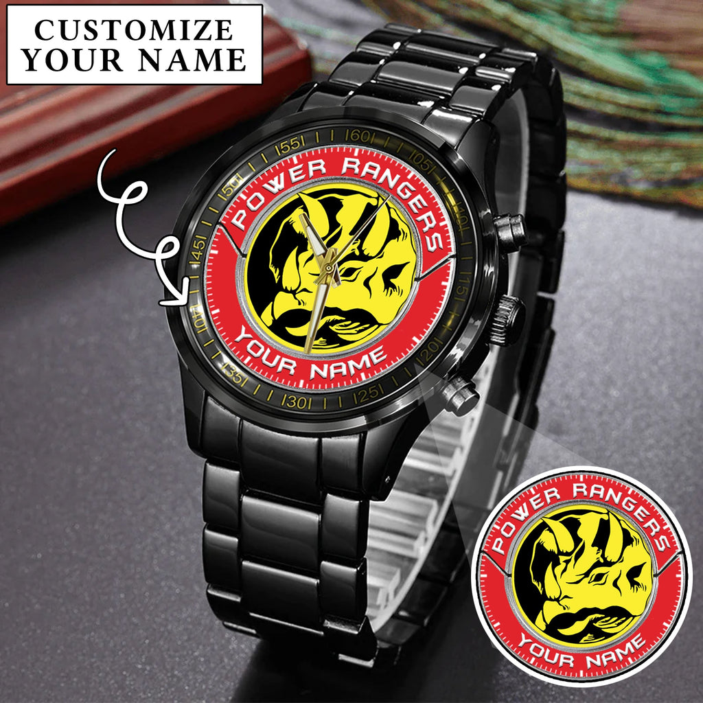 Mighty Morphin Power Rangers Triceratops Custom Name Watch