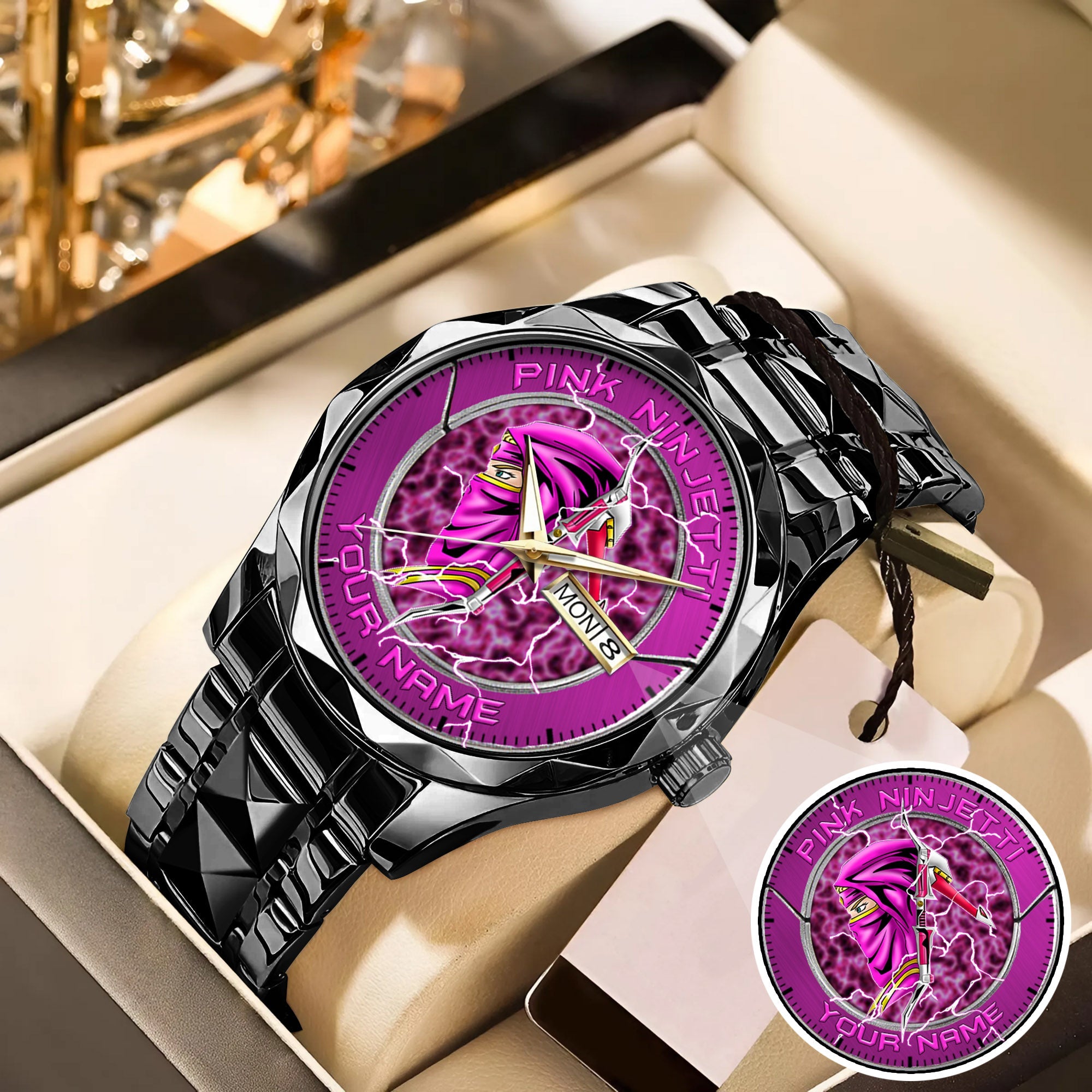 Power Rangers Pink Ninjetti Personalized Watch