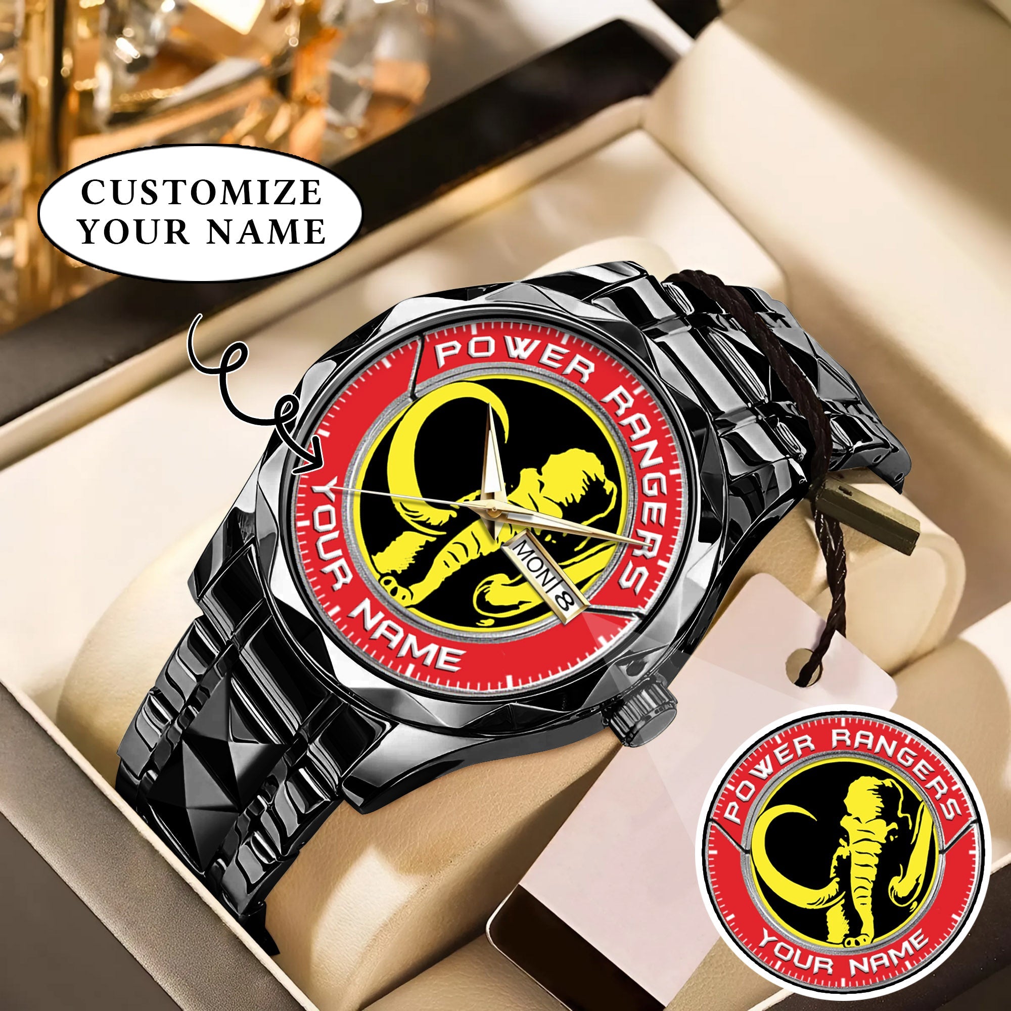 Mighty Morphin Power Rangers Mastodon Custom Name Watch