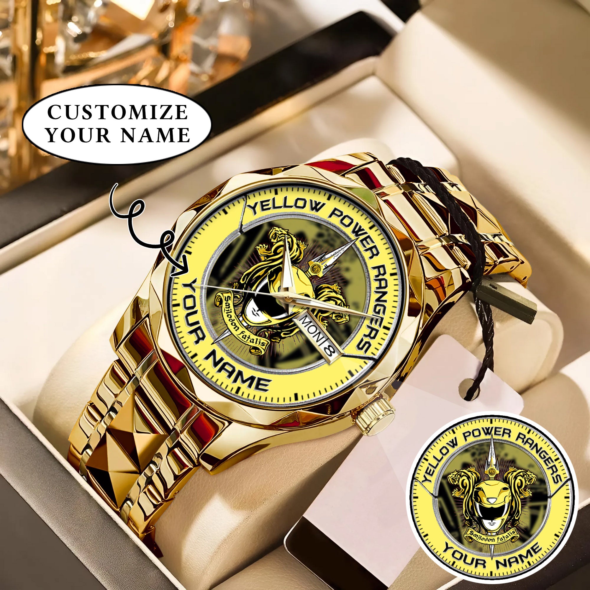 Mighty Morphin Power Rangers SaberTooth Custom Name Watch