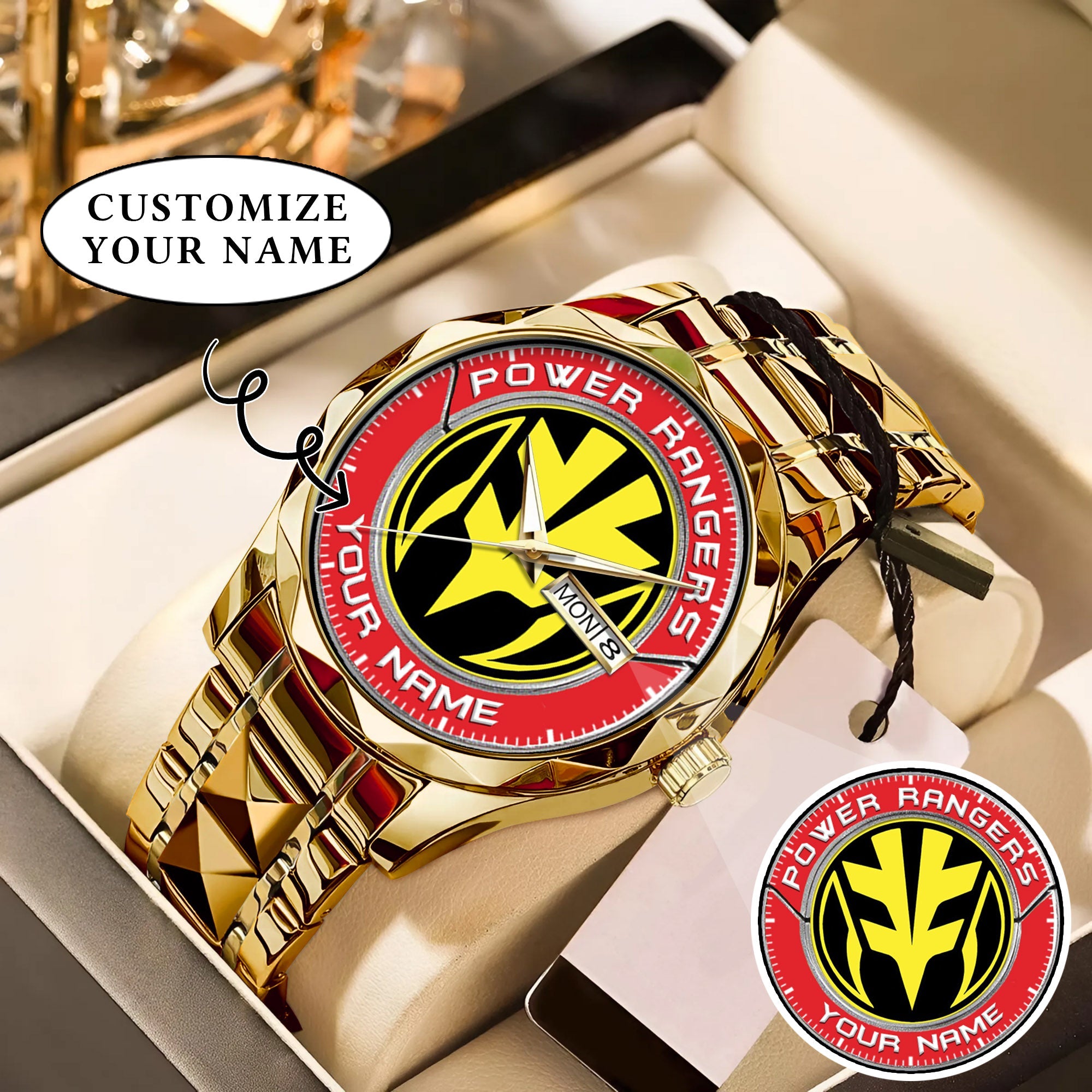 Mighty Morphin Power Rangers Tigerzord Custom Name Watch