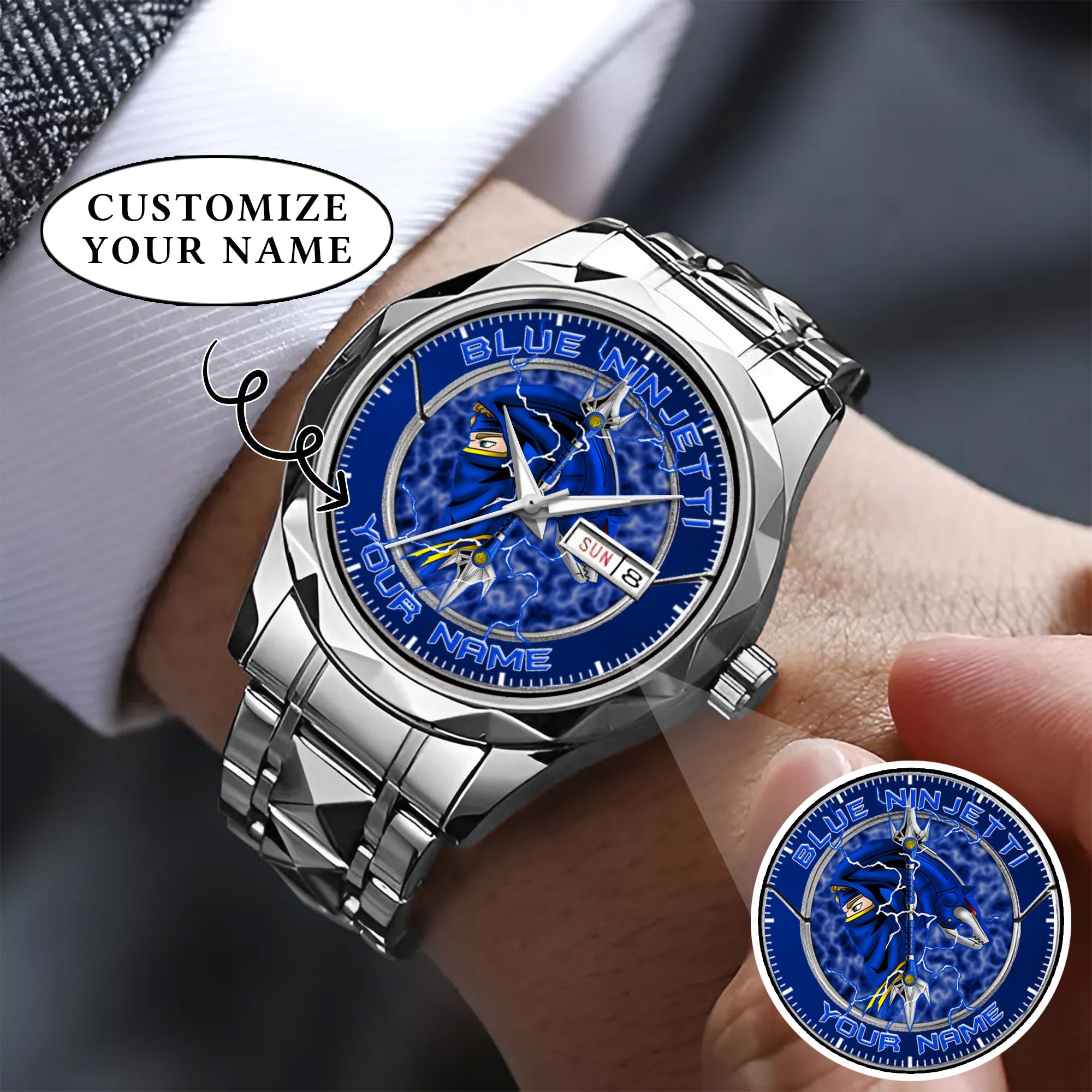 Power Rangers Blue Ninjetti Personalized Watch