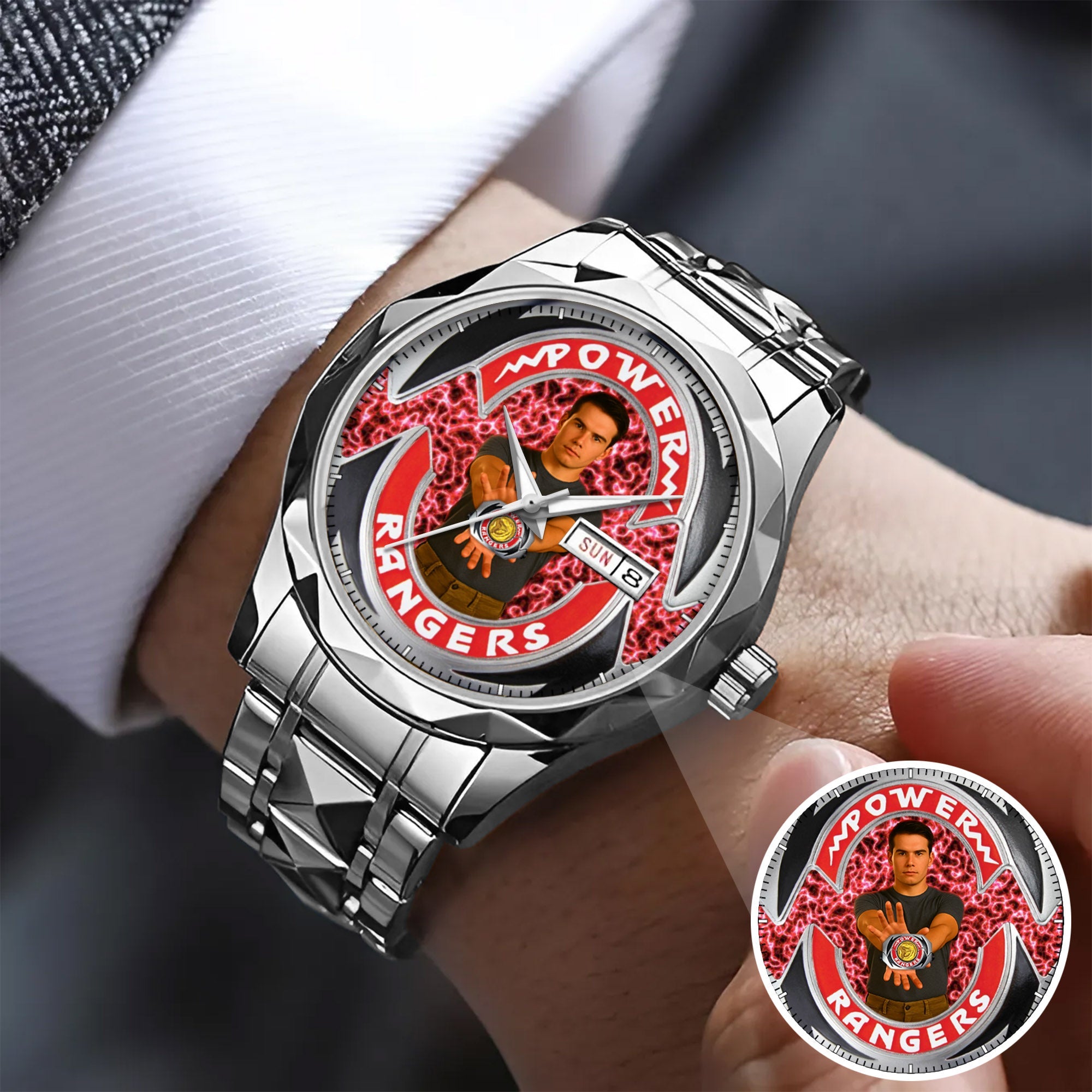 Mighty Morphin Power Rangers Custom Photo Watch