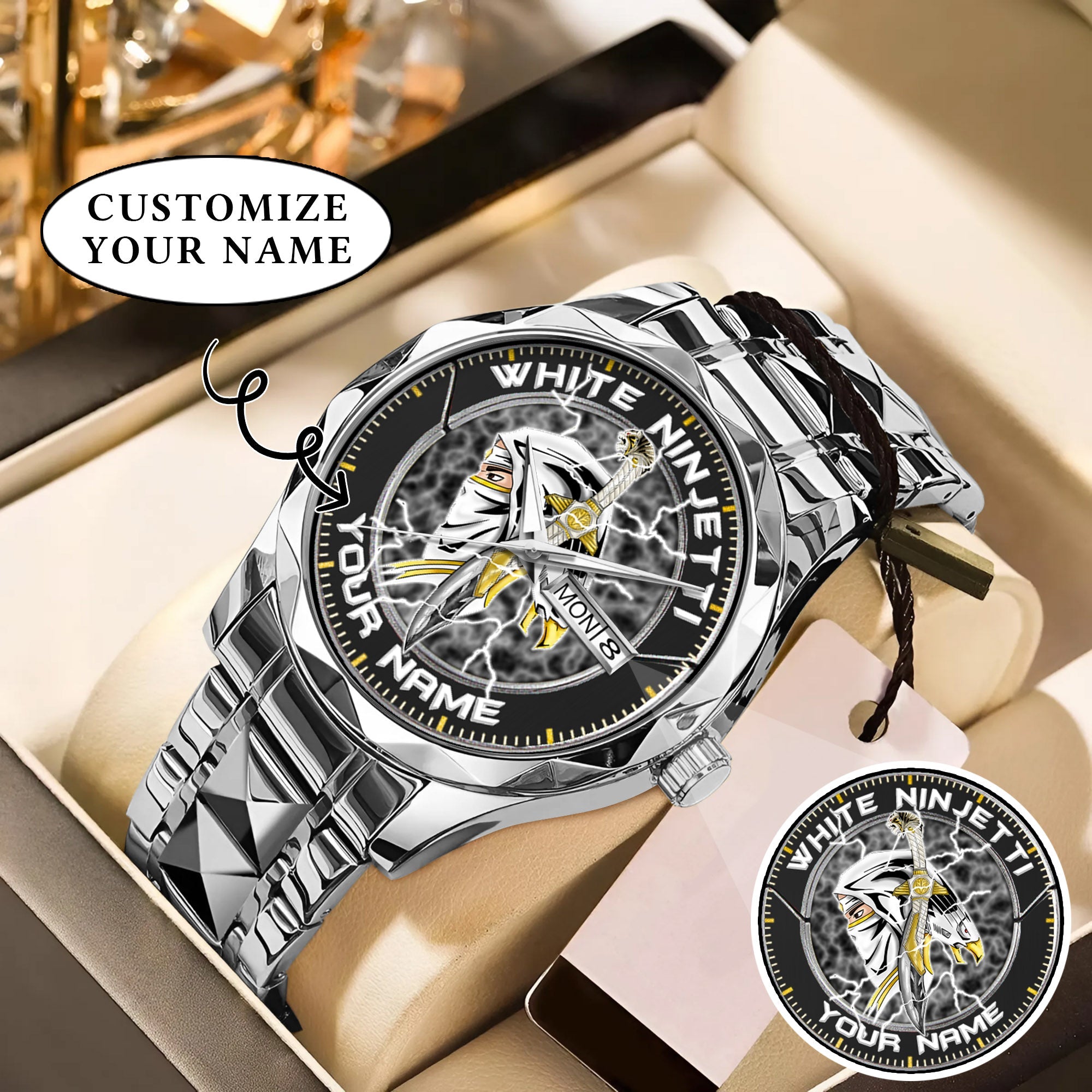 Power Rangers White Ninjetti Personalized Watch