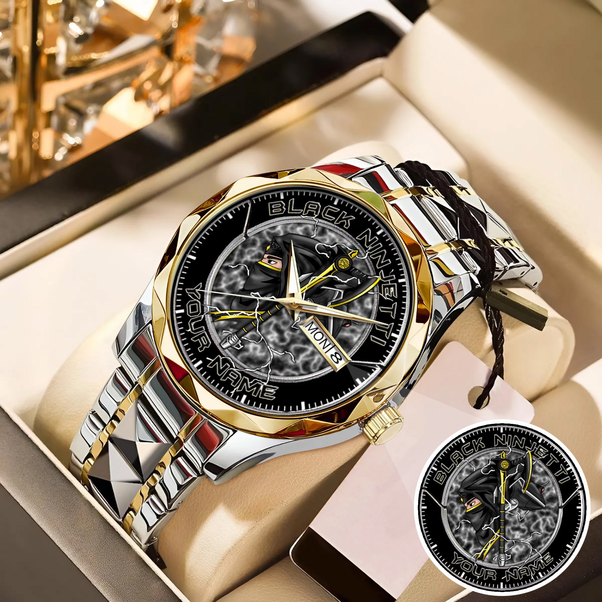 Power Rangers Black Ninjetti Personalized Watch