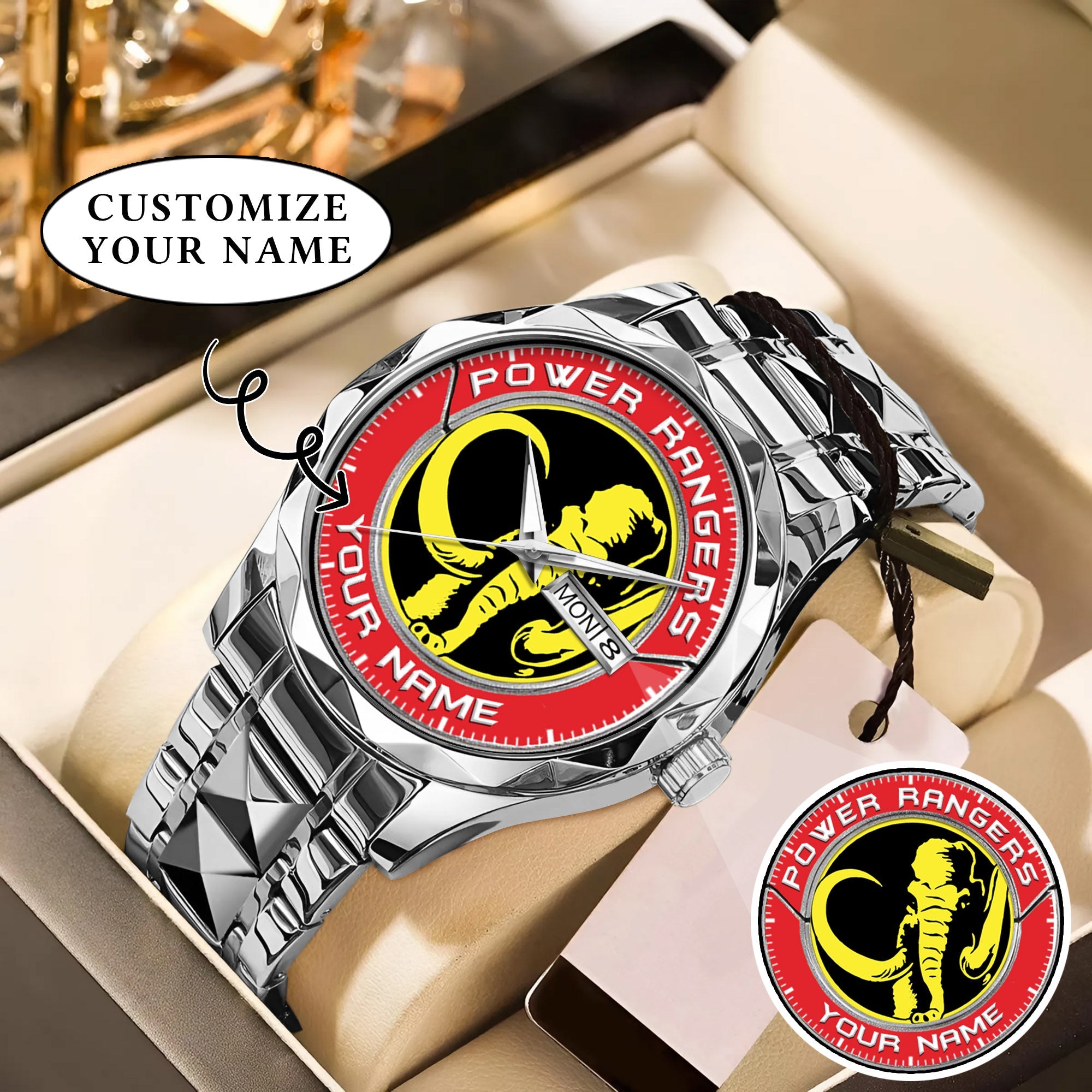 Mighty Morphin Power Rangers Mastodon Custom Name Watch