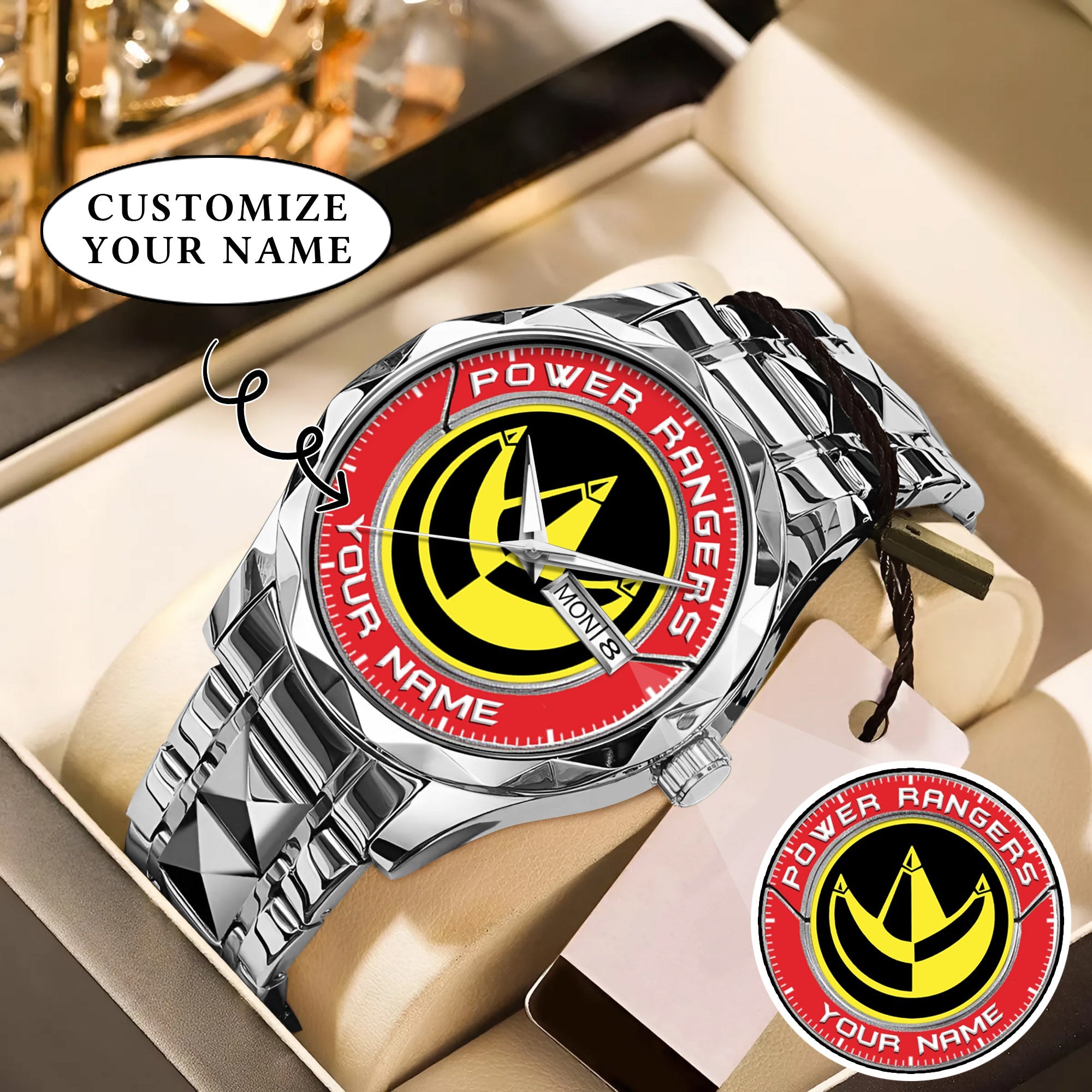 Mighty Morphin Power Rangers Dragon Zord Custom Name Watch