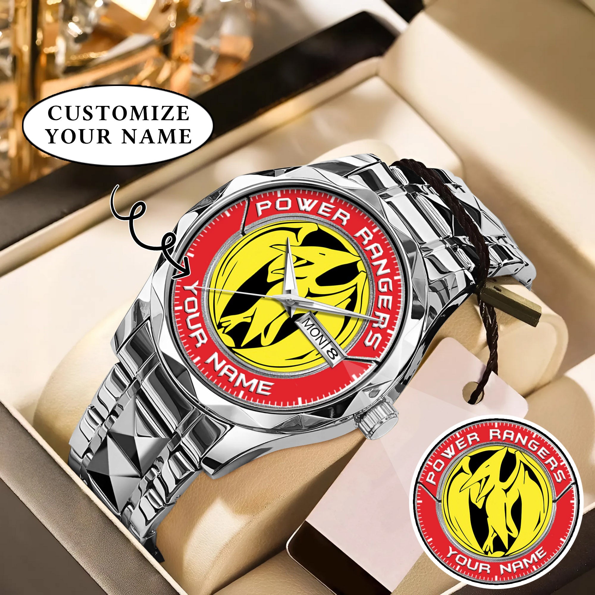 Mighty Morphin Power Rangers Pterodactyl Custom Name Watch
