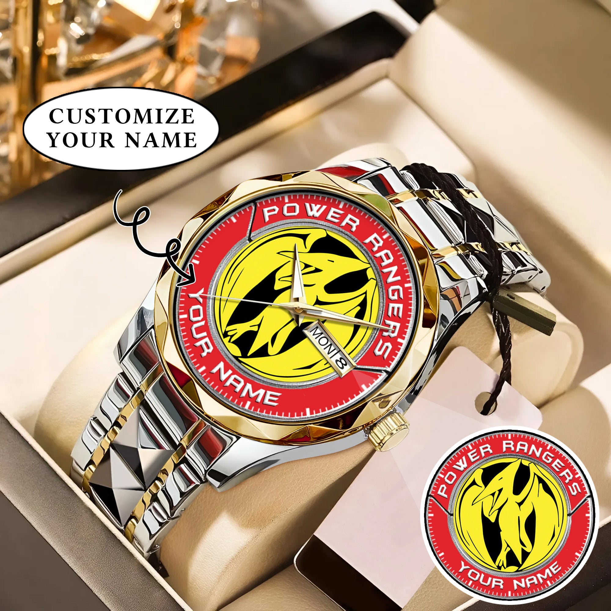 Mighty Morphin Power Rangers Pterodactyl Custom Name Watch