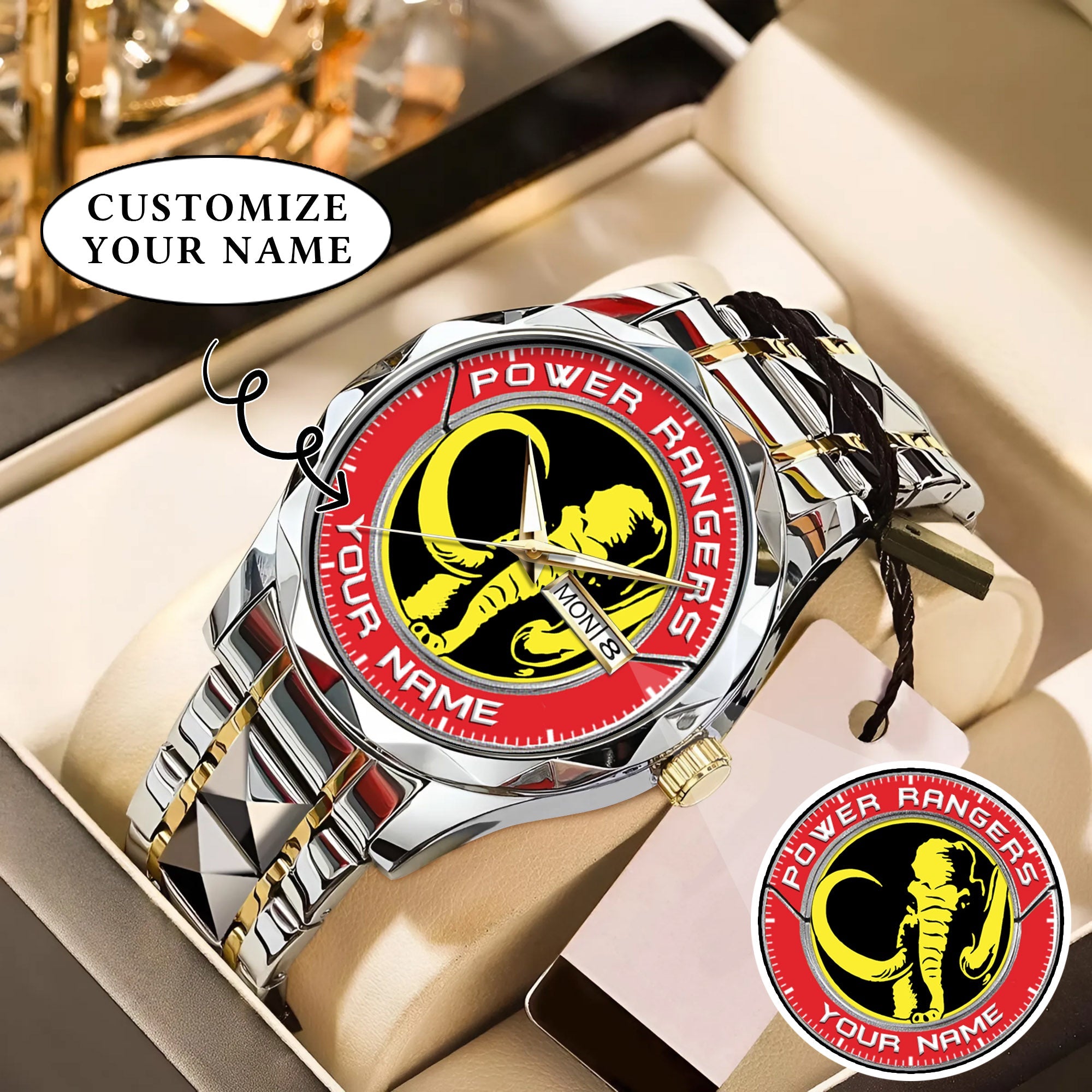 Mighty Morphin Power Rangers Mastodon Custom Name Watch