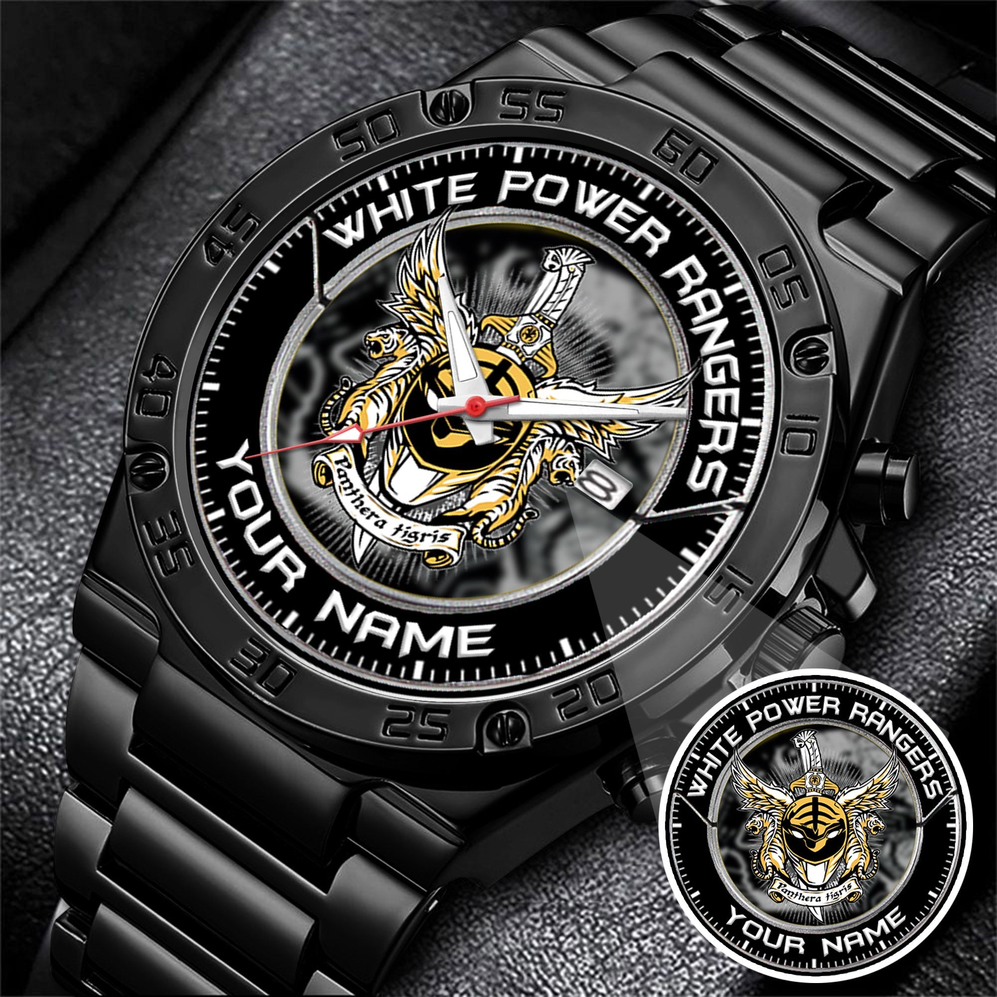 Mighty Morphin Power Rangers Tigerzord Custom Name Watch