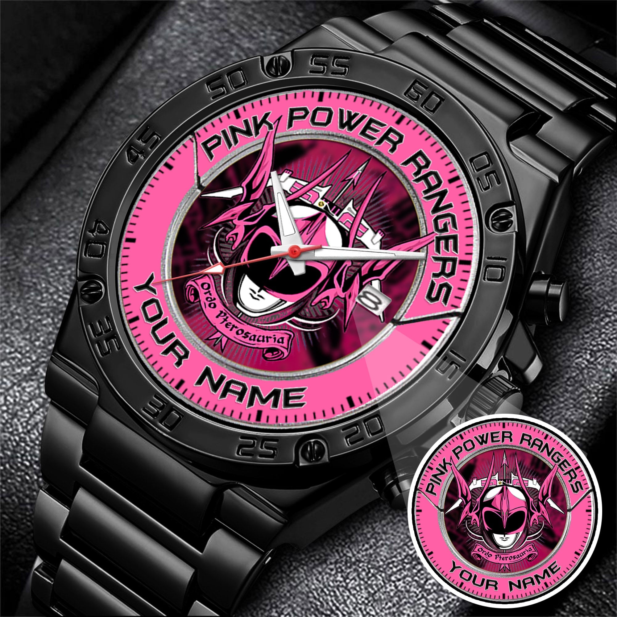 Mighty Morphin Power Rangers Pterodactyl Custom Name Watch