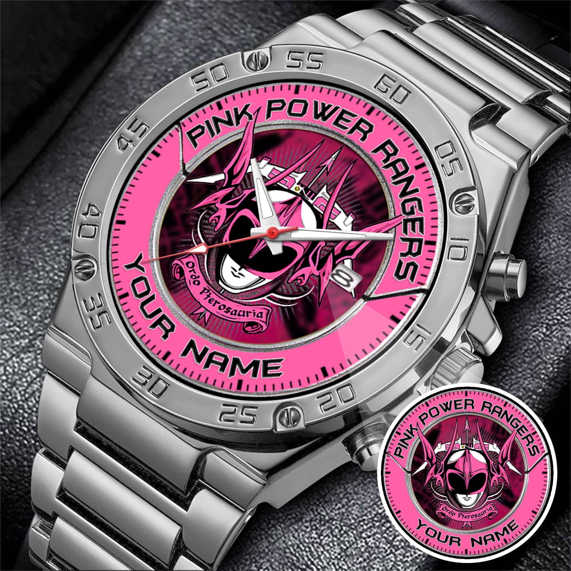 Mighty Morphin Power Rangers Pterodactyl Custom Name Watch