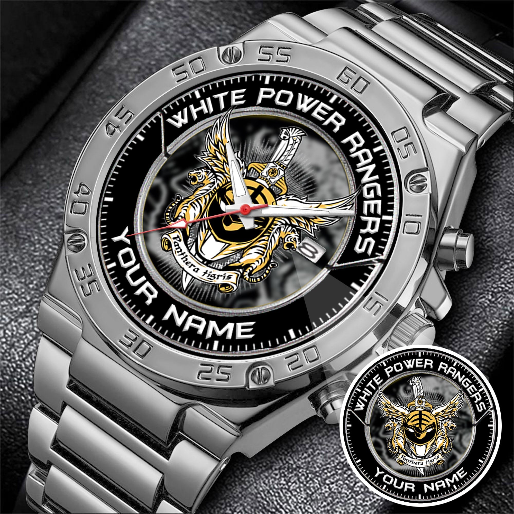 Mighty Morphin Power Rangers Tigerzord Custom Name Watch