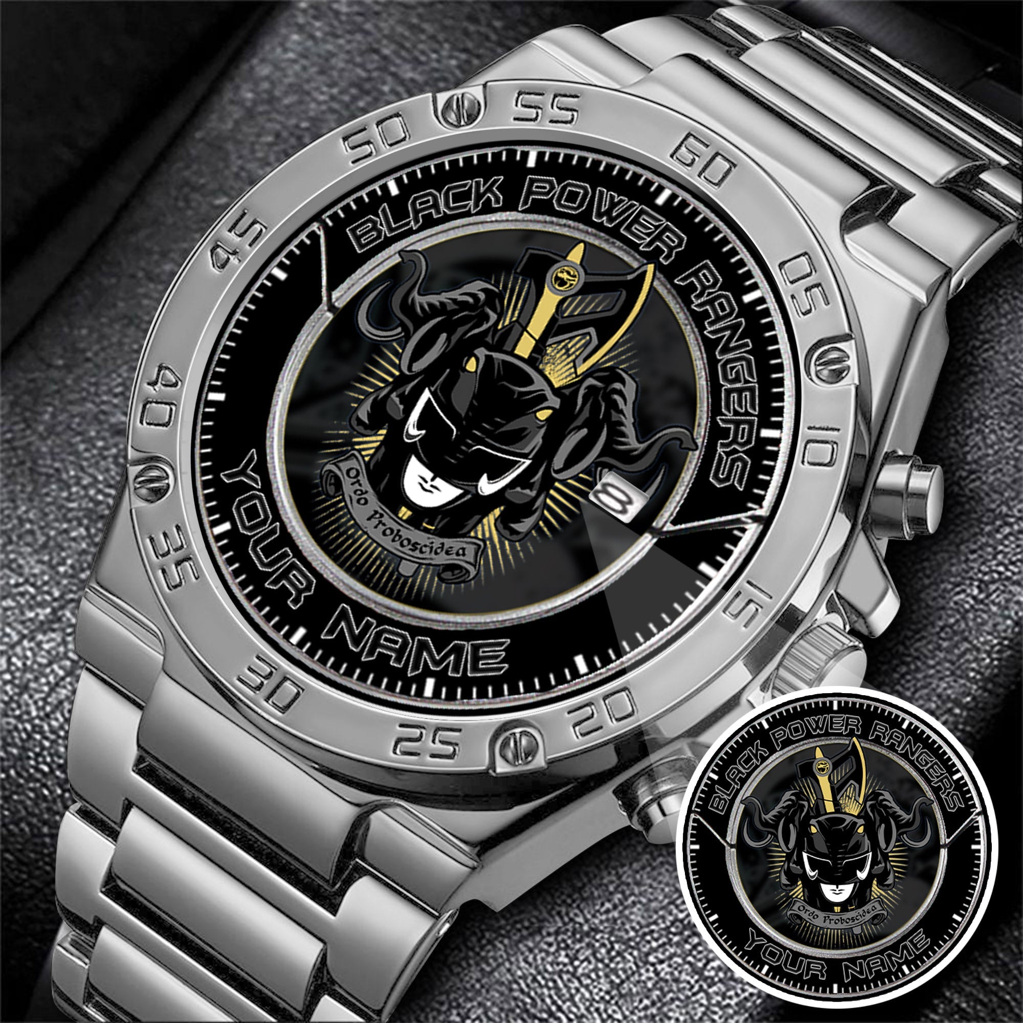 Mighty Morphin Power Rangers Mastodon Custom Name Watch