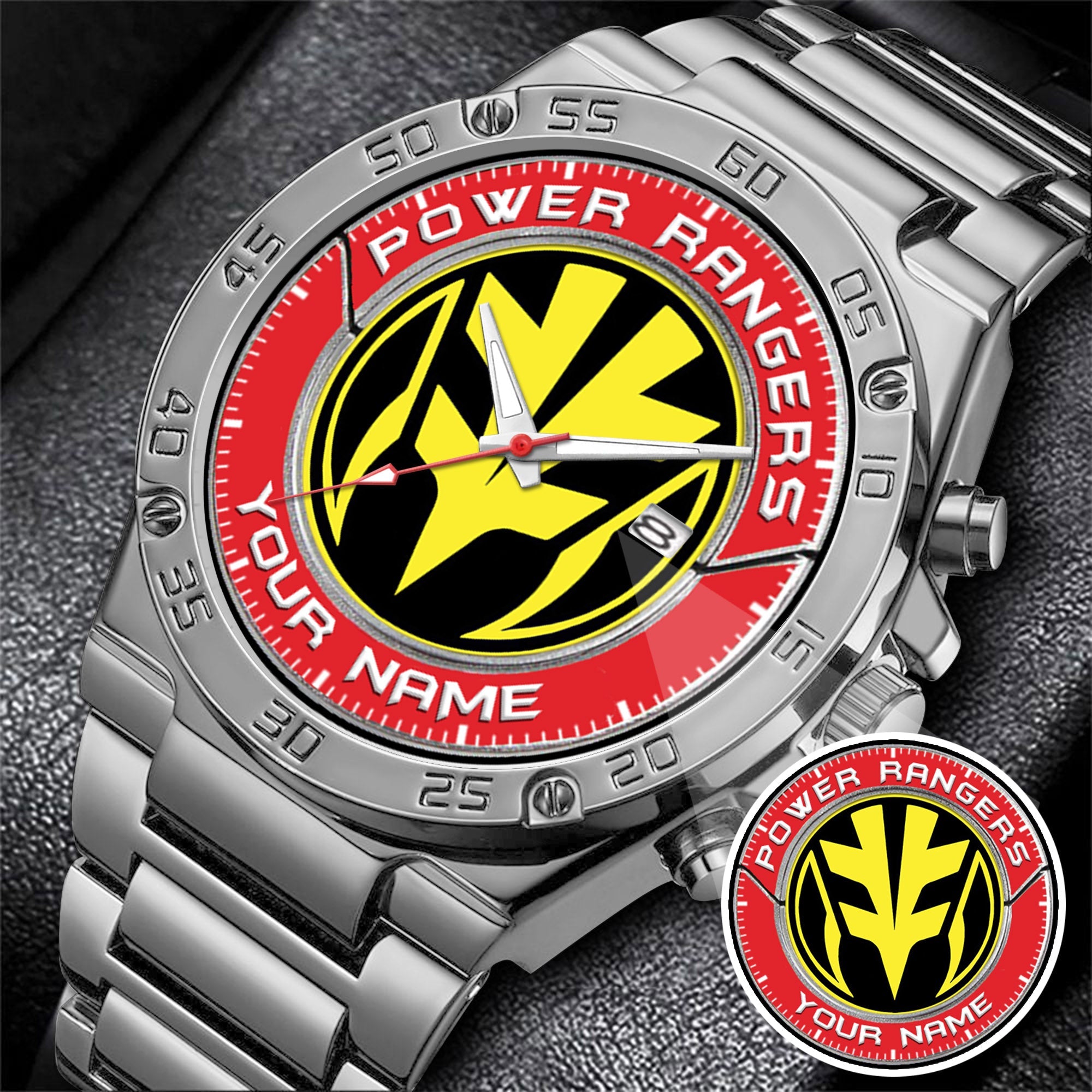 Mighty Morphin Power Rangers Tigerzord Custom Name Watch