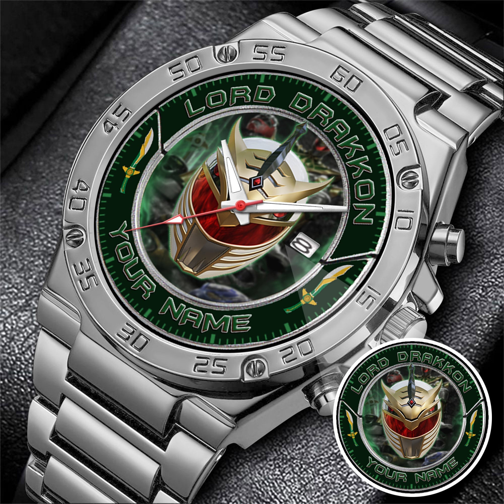 Power Rangers Lord Drakkon Helmet Custom Name Watch