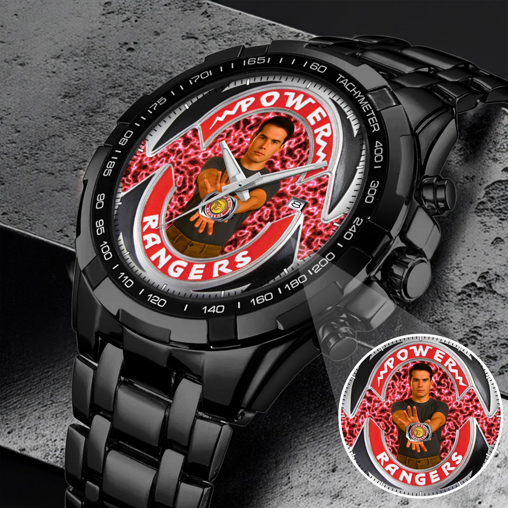 Mighty Morphin Power Rangers Custom Photo Watch