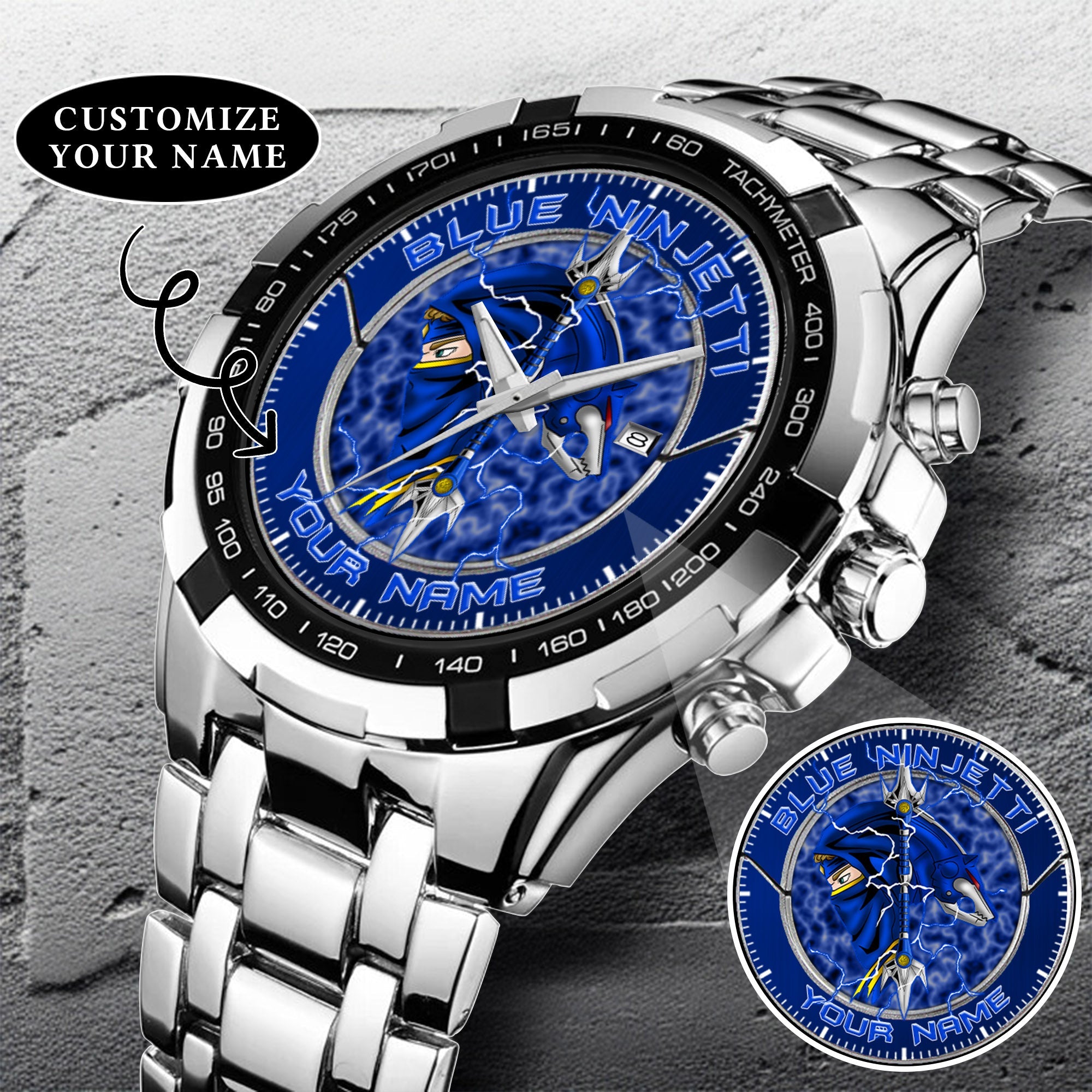 Power Rangers Blue Ninjetti Personalized Watch