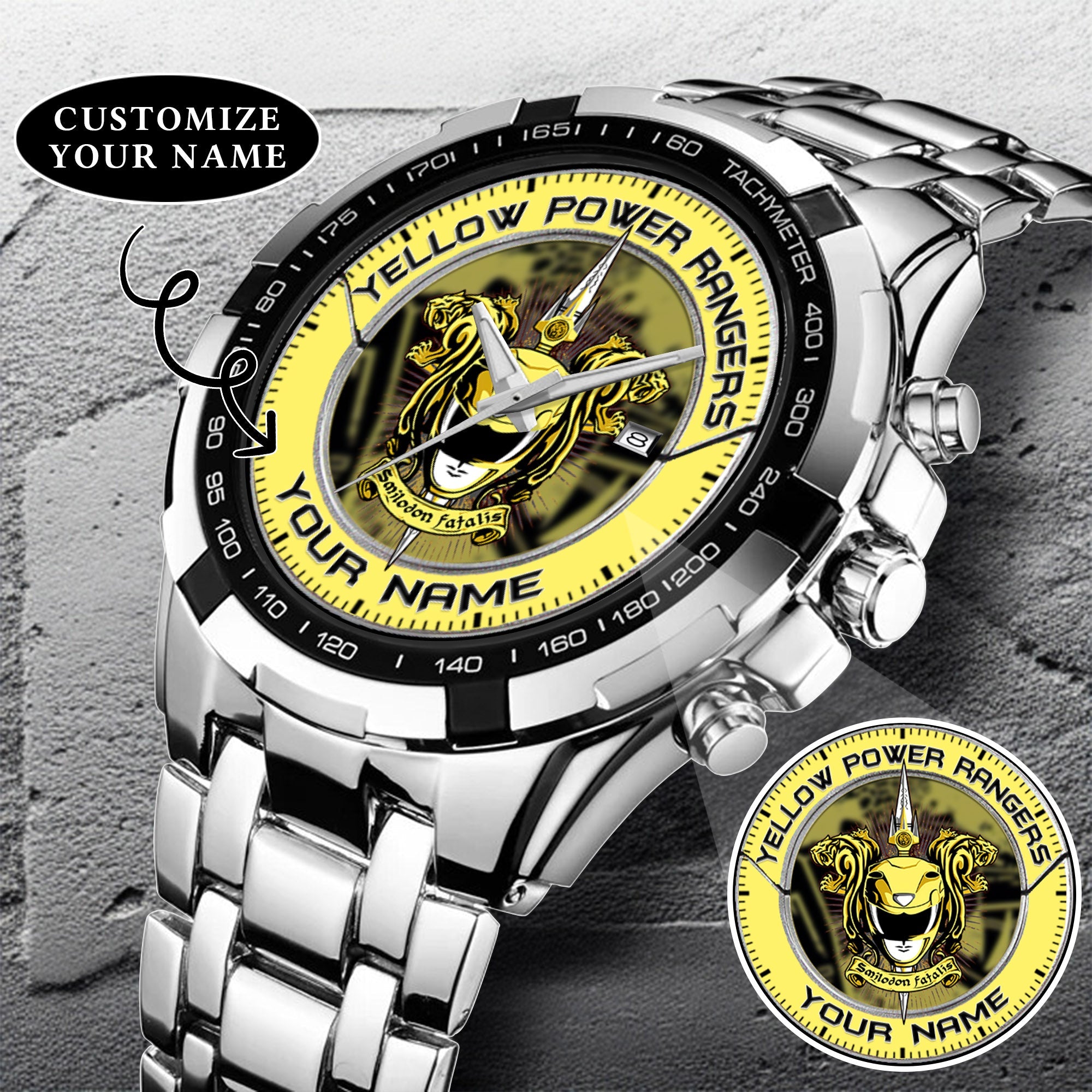 Mighty Morphin Power Rangers SaberTooth Custom Name Watch