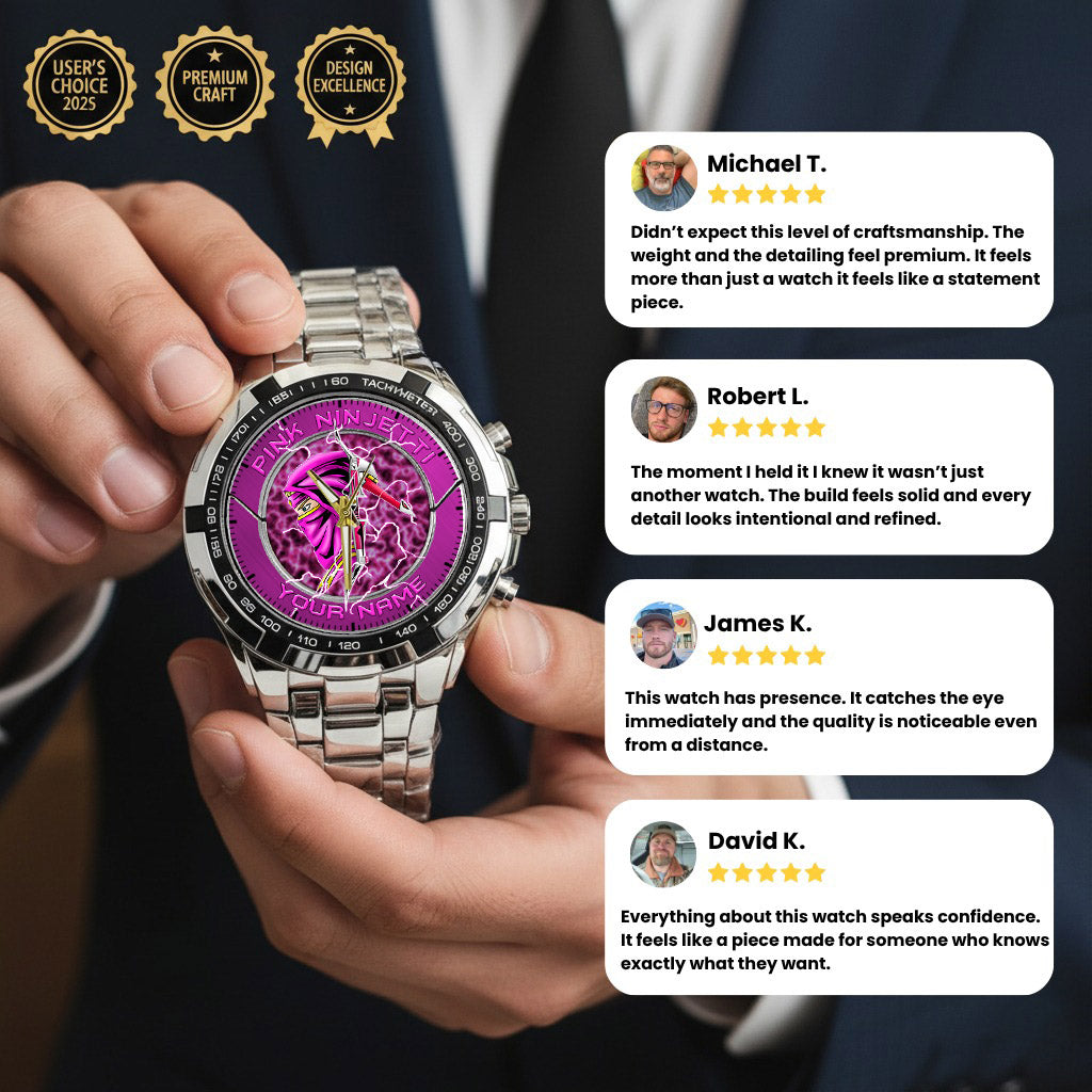 Power Rangers Pink Ninjetti Personalized Watch