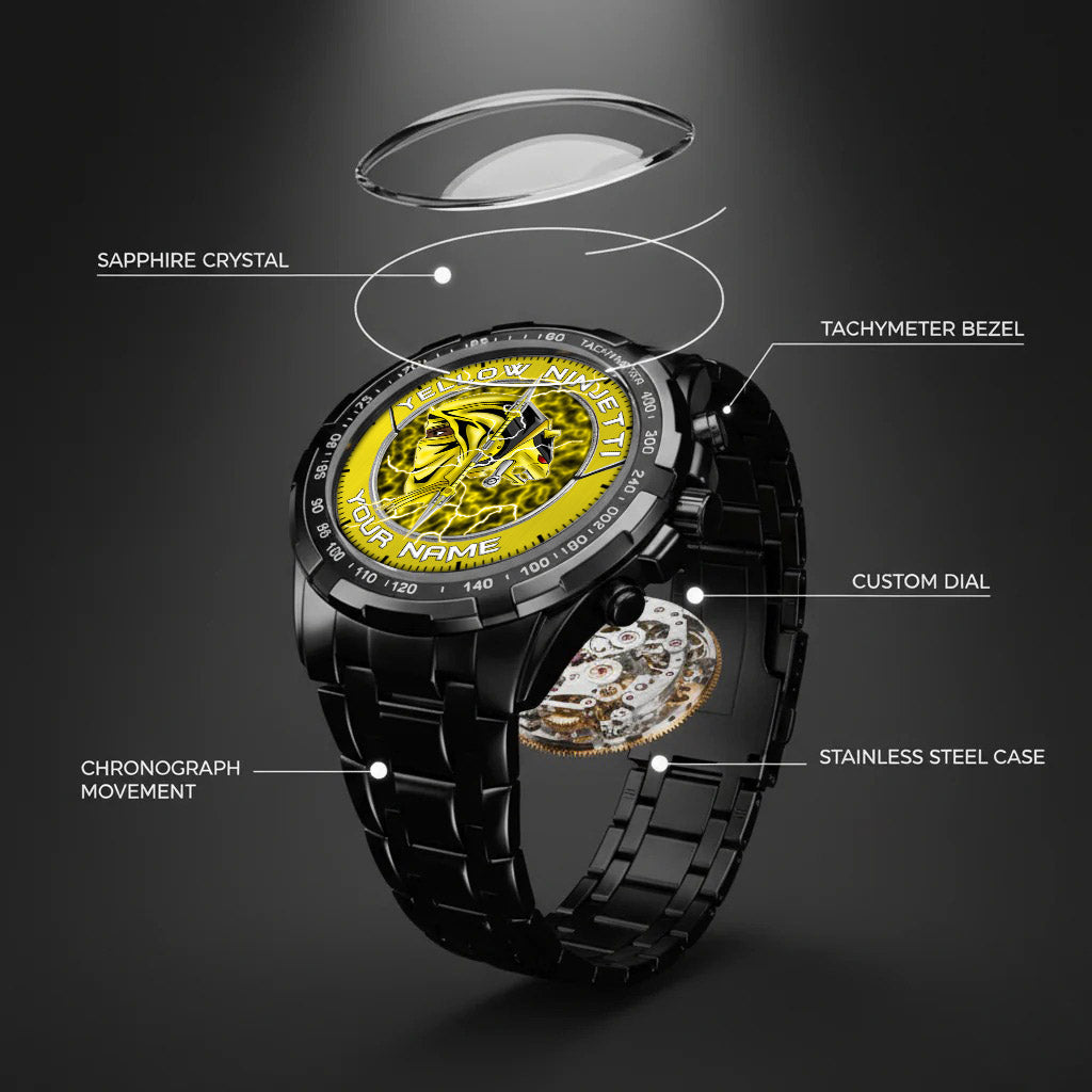 Power Rangers Yellow Ninjetti Personalized Watch