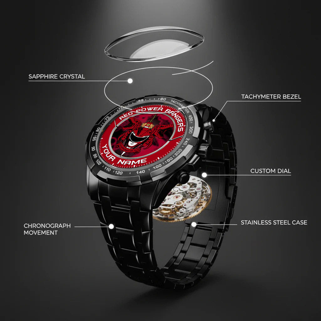 Mighty Morphin Power Rangers Tyrannosaurus Custom Name Watch
