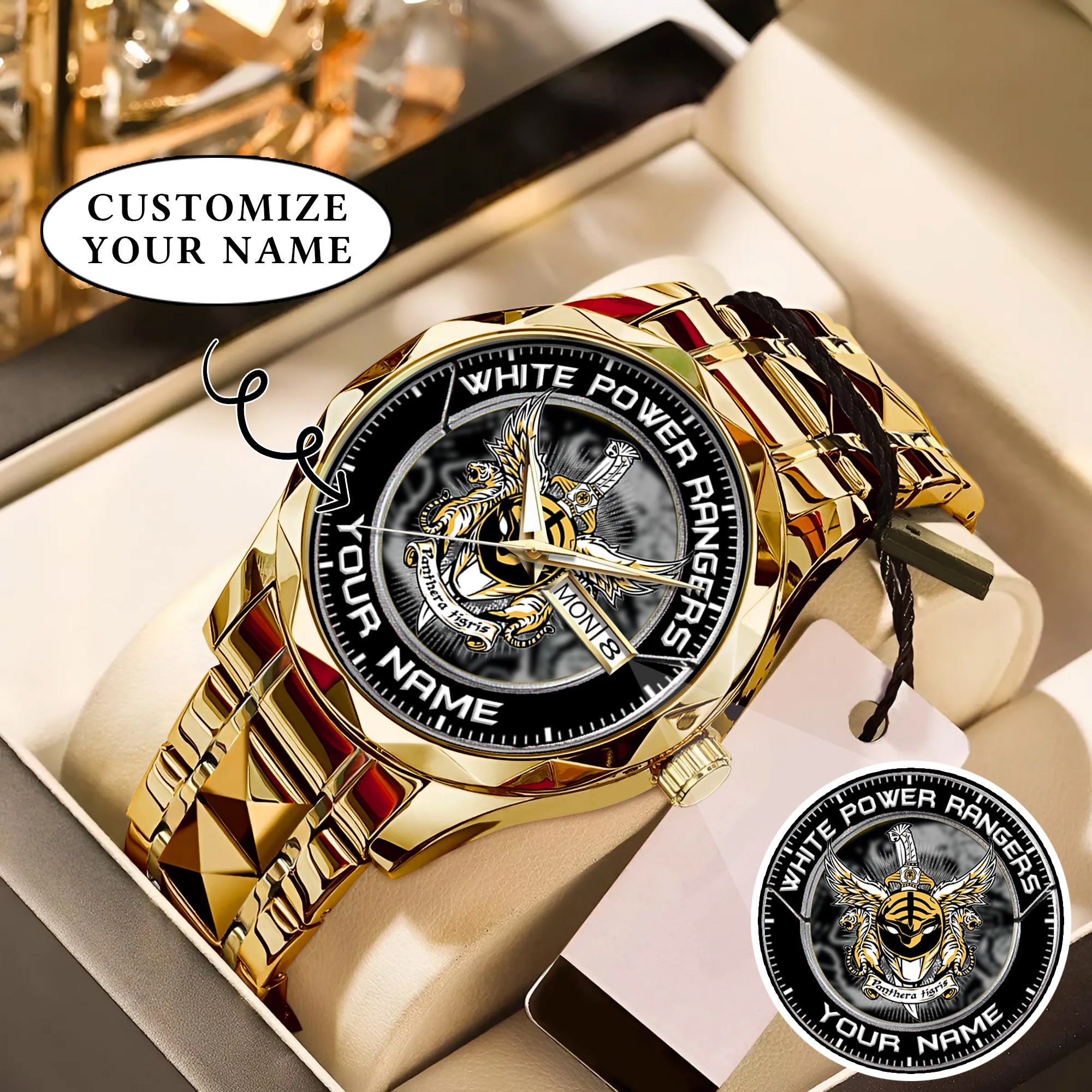 Mighty Morphin Power Rangers Tigerzord Custom Name Watch